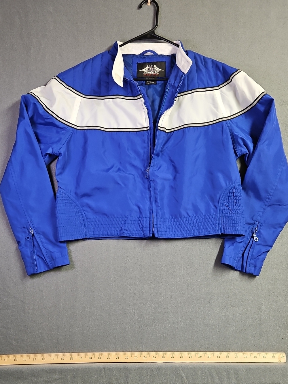 Vintage Women's Biker Design Nylon Racing Jacket